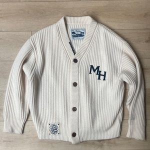 Madhappy knit cardigan cream with cashmere content